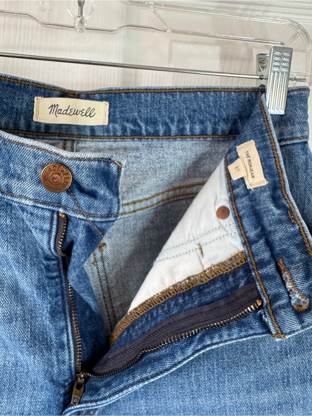 Madewell The Momjean Jeans - Classic Mid Wash